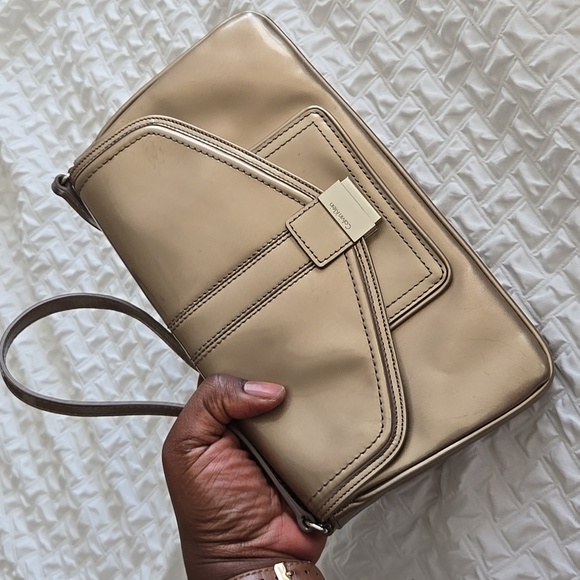 Calvin Klein Gold Baguette Bag with Flap Closure - Picture 15 of 15